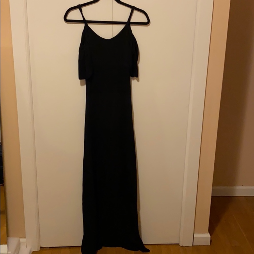 Cold shoulder gown